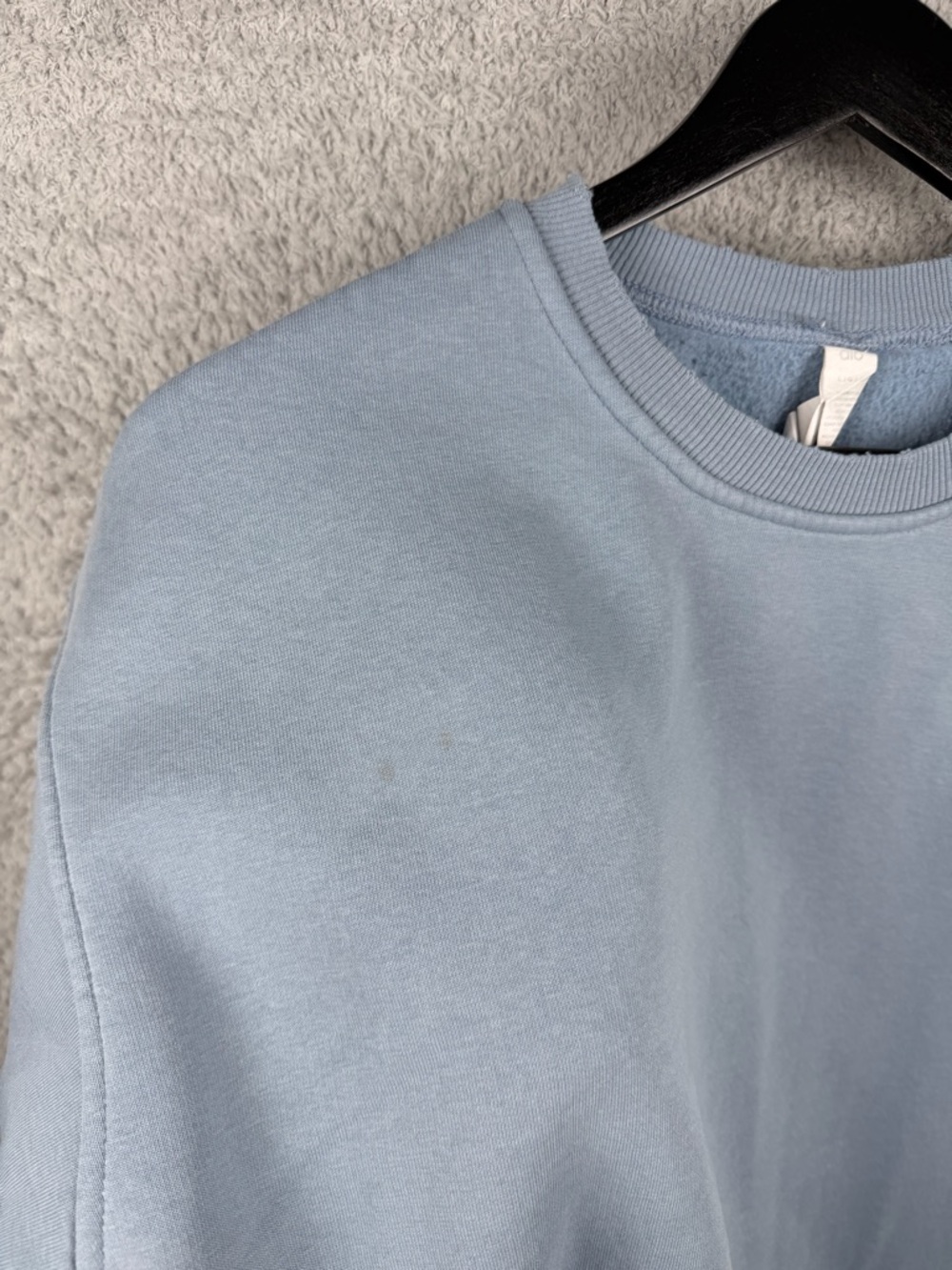 alo Accolade Crew Neck Blue Pullover Sz L (FLAWS) - Picture 4 of 16